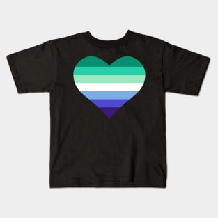 Gay/MLM Flag Heart Kids T-Shirt